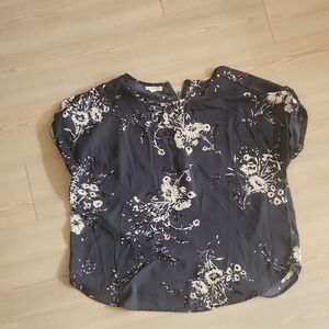 Maurices Midnight Blue Floral Top
